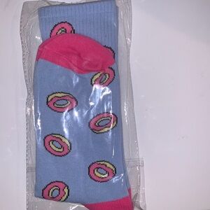 Women’s Blue and Pink Donut Socks